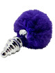 alive - anal pleasure plug spiral metal fluffy dark violet size l