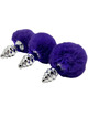 alive - anal pleasure plug espiral metal pompon violeta oscuro talla l