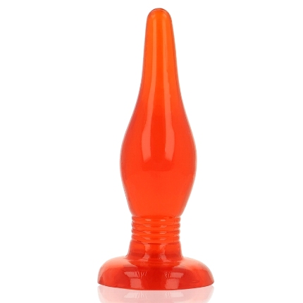baile - plug anal tacto suave rojo 14.2 cm