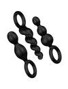 satisfyer - anal plugs set 3 pcs black D-218452