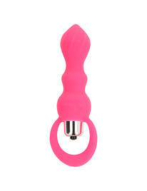 ohmama - anal stimulator with vibration 9 cm pink