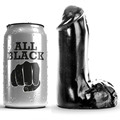 all black - dildo realistic 13 cm