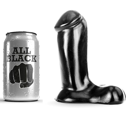 all black - dildo realistic 14 cm D-216241