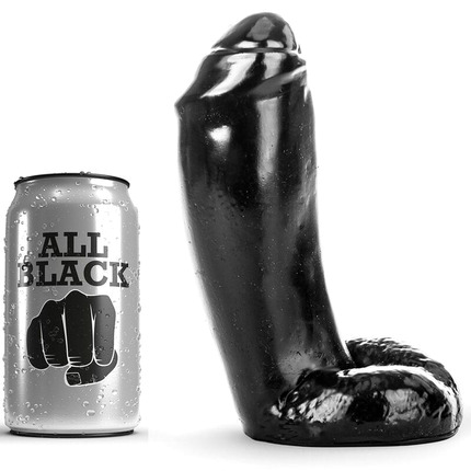 all black - dildo realistico 18 cm