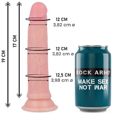 Dildo Realístico Rockarmy Avenger Bege 19 cm,D-223366