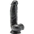 get real - dildo 12 cm with balls black