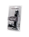 get real - dildo 18 cm with balls black D-234566