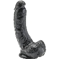 Dildo Realístico Get Real com Testículos Preto 20,5 cm