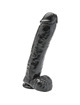 get real - dildo 28 cm con testiculos negro