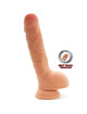 get real - dual density dildo 18 cm con testiculos natural