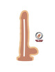 get real - dual density dildo 25,5 cm con testiculos natural