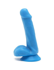 get real - happy dicks dildo 12 cm con testiculos azul