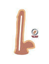 get real - dual density dildo 17 cm balls skin D-234590