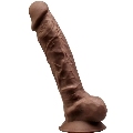 silexd - model 1 realistic penis premium silexpan silicone brown 23 cm