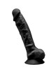 Silexd - modelo 1 pene realistico silicona premium silexpan negro 23 cm