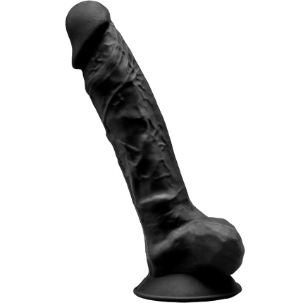 silexd - model 1 realistic penis premium silexpan silicone black 23 cm D-237233