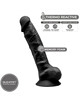 Silexd - modelo 1 pene realistico silicona premium silexpan negro 23 cm