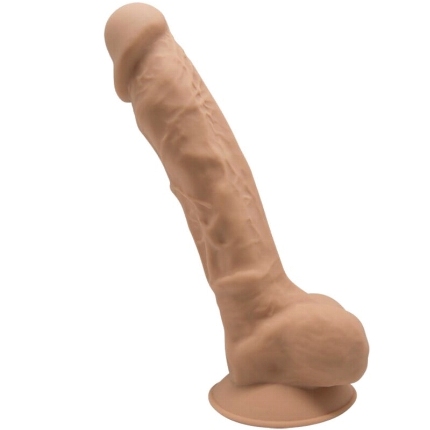 Dildo Realístico SileXD com Testículos Caramelo 17.5 cm,D-237235