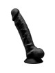 silexd - model 1 realistic penis premium silexpan silicone black 17.5 cm D-237238