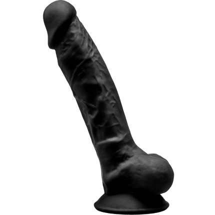 Dildo Realístico SileXD com Testículos Preto 17.5 cm,D-237238