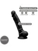 Dildo Realístico SileXD com Testículos Preto 17.5 cm,D-237238