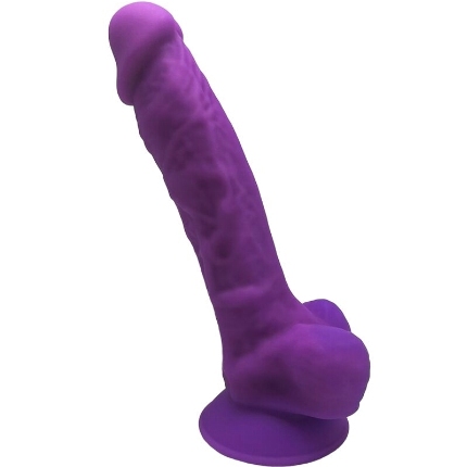 Dildo Realístico SileXD com Testículos Roxo 17.5 cm,D-237239