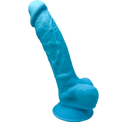 Dildo Realístico SileXD com Testículos Azul 17.5 cm,D-237240