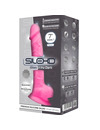 Dildo Realístico SileXD com Testículos Rosa Fluorescente 17.5 cm,D-237241