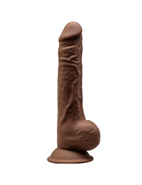 silexd - modelo 1 pene realistico silicona premium silexpan marron 24 cm