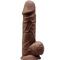 silexd - model 1 realistic penis premium silexpan silicone brown 21.5 cm