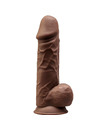 silexd - model 1 realistic penis premium silexpan silicone brown 21.5 cm D-237249