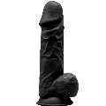 silexd - model 1 realistic penis premium silexpan silicone black 21.5 cm