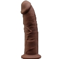 silexd - model 2 realistic penis premium silexpan silicone brown 23 cm