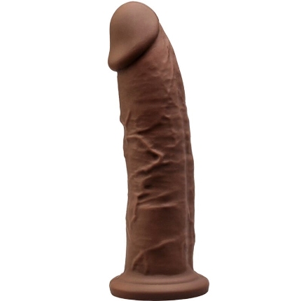 silexd - modelo 2 pene realistico silicona premium silexpan marron 19 cm