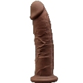 silexd - model 2 realistic penis premium silexpan silicone brown 19 cm