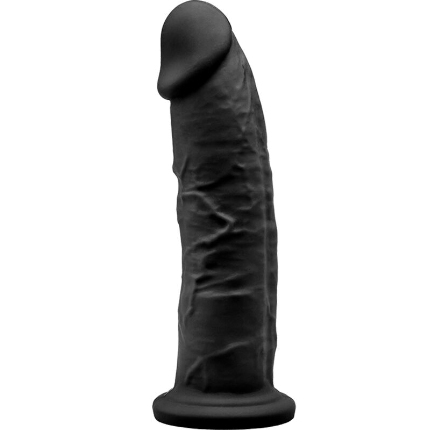 silexd - model 2 realistic penis premium silexpan silicone black 19 cm D-237261