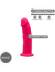 Silexd - modelo 2 pene realistico silicona premium silexpan fucsia 15 cm