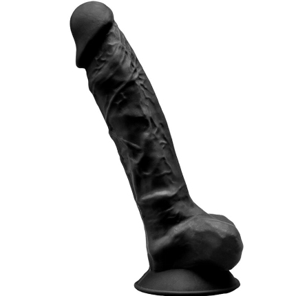 silexd - model 1 realistic penis premium silexpan silicone black 20 cm D-237270