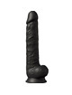 Dildo Realístico SileXD com Testículos Preto 38 cm,D-237274