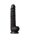 silexd - model 1 realistic penis premium silexpan silicone black 38 cm D-237274