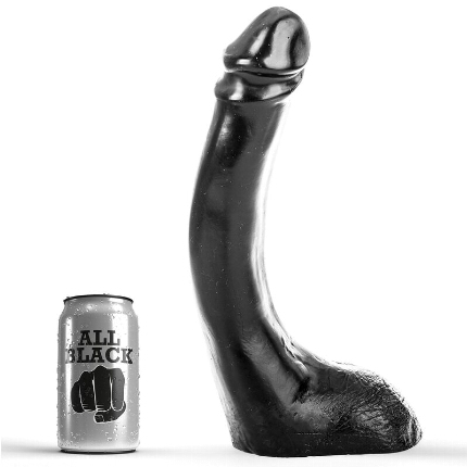 all black - dildo negro 29 cm fisting