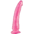 basix - pene de gelatina slim 19 cm rosa