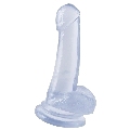 Dildo Realístico Basix Jelly Transparente 18 cm