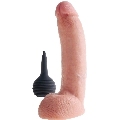 Dildo Realístico King Cock com Ejaculação Bege 22.8 cm