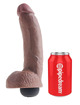 Dildo Realístico King Cock com Ejaculação Castanho 22.8 cm,PD5603-29