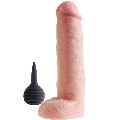 Dildo Realístico King Cock com Ejaculação Bege 25.4 cm