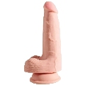 king cock - dildo triple densidad 13 cm con testiculos