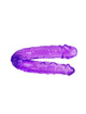 baile - dildo doble en gelatina flexible lila