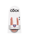 king cock - u-shaped small double trouble flesh 12.7 cm PD5513-21