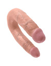 Dildo Duplo King Cock U Shape Médio Bege,PD5514-21